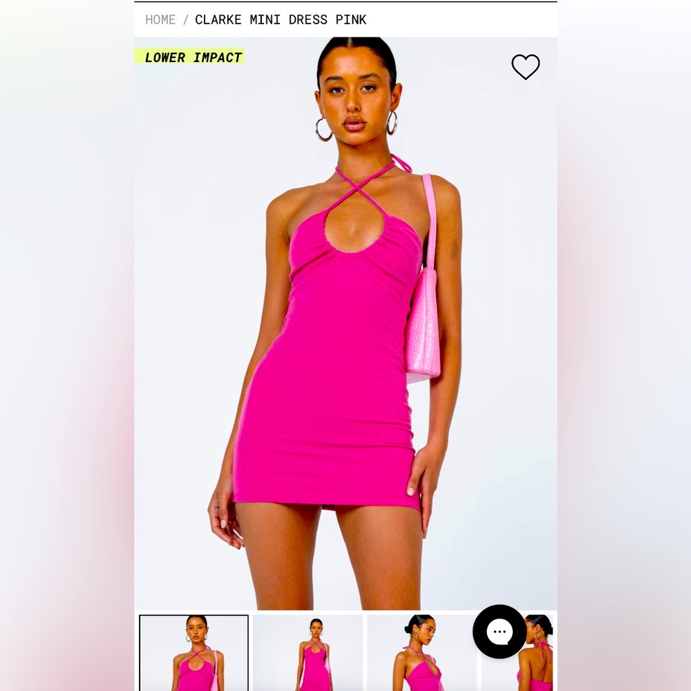 Hot pink mini dress